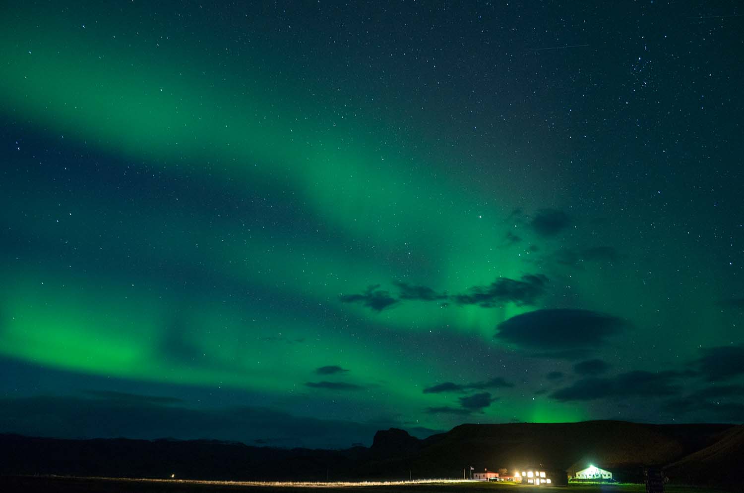 Northern Lights on the North East Region of Iceland
